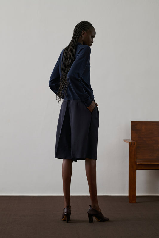 Polo Fleming - Navy - Laine - Femme