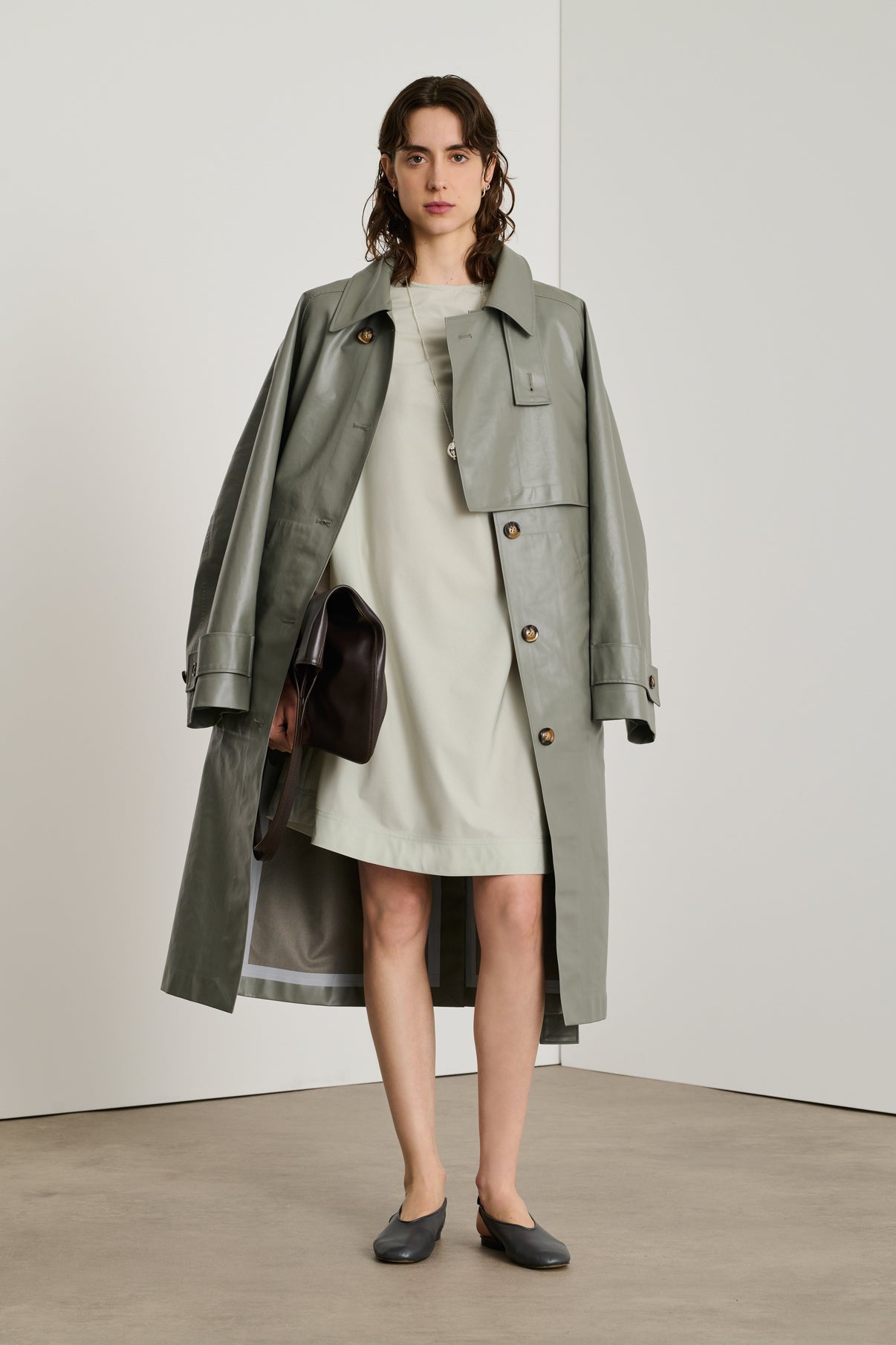 Trench Dino - Gris - Coton - Femme vue 3