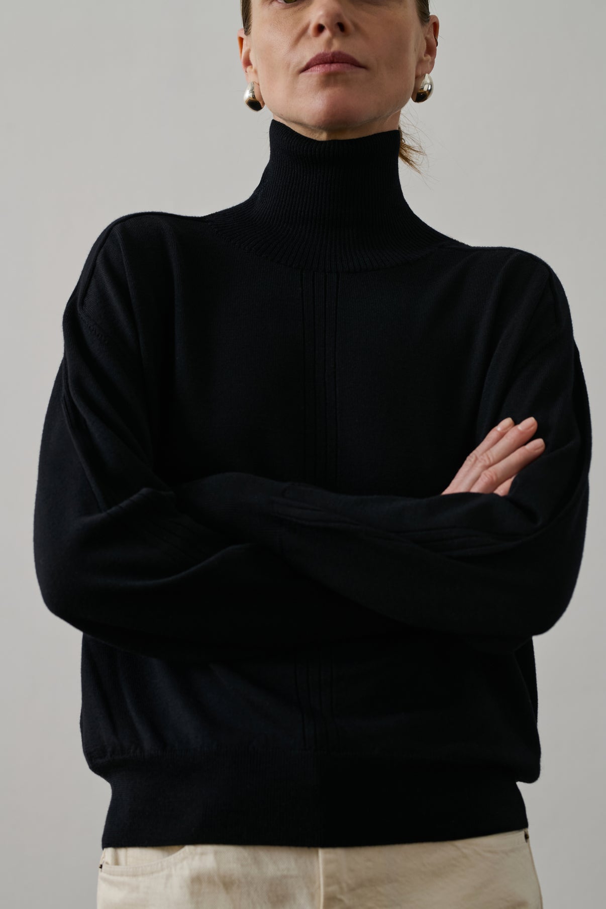 Pull Nord - Noir - Laine - Femme vue 3
