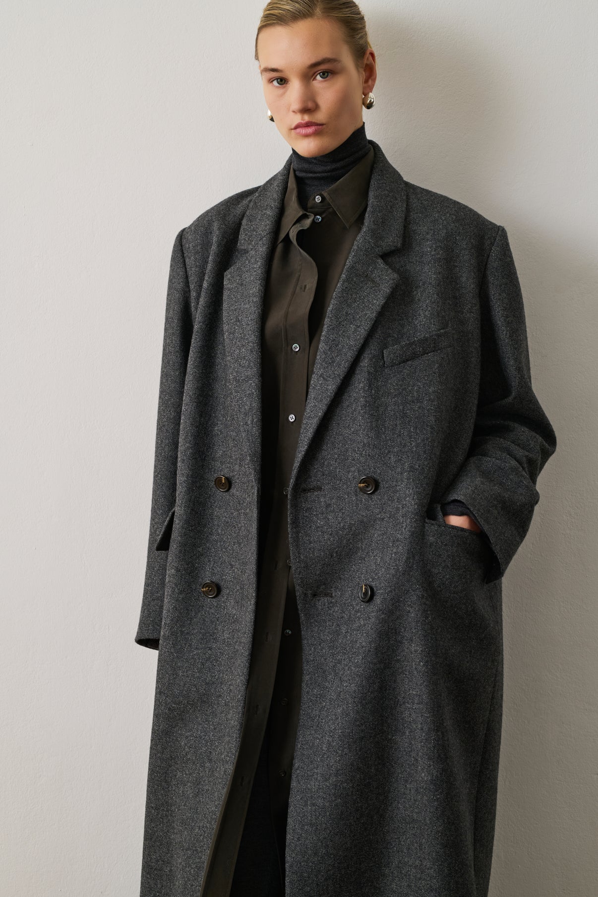 Manteau Coligny - Gris - Laine - Femme vue 6