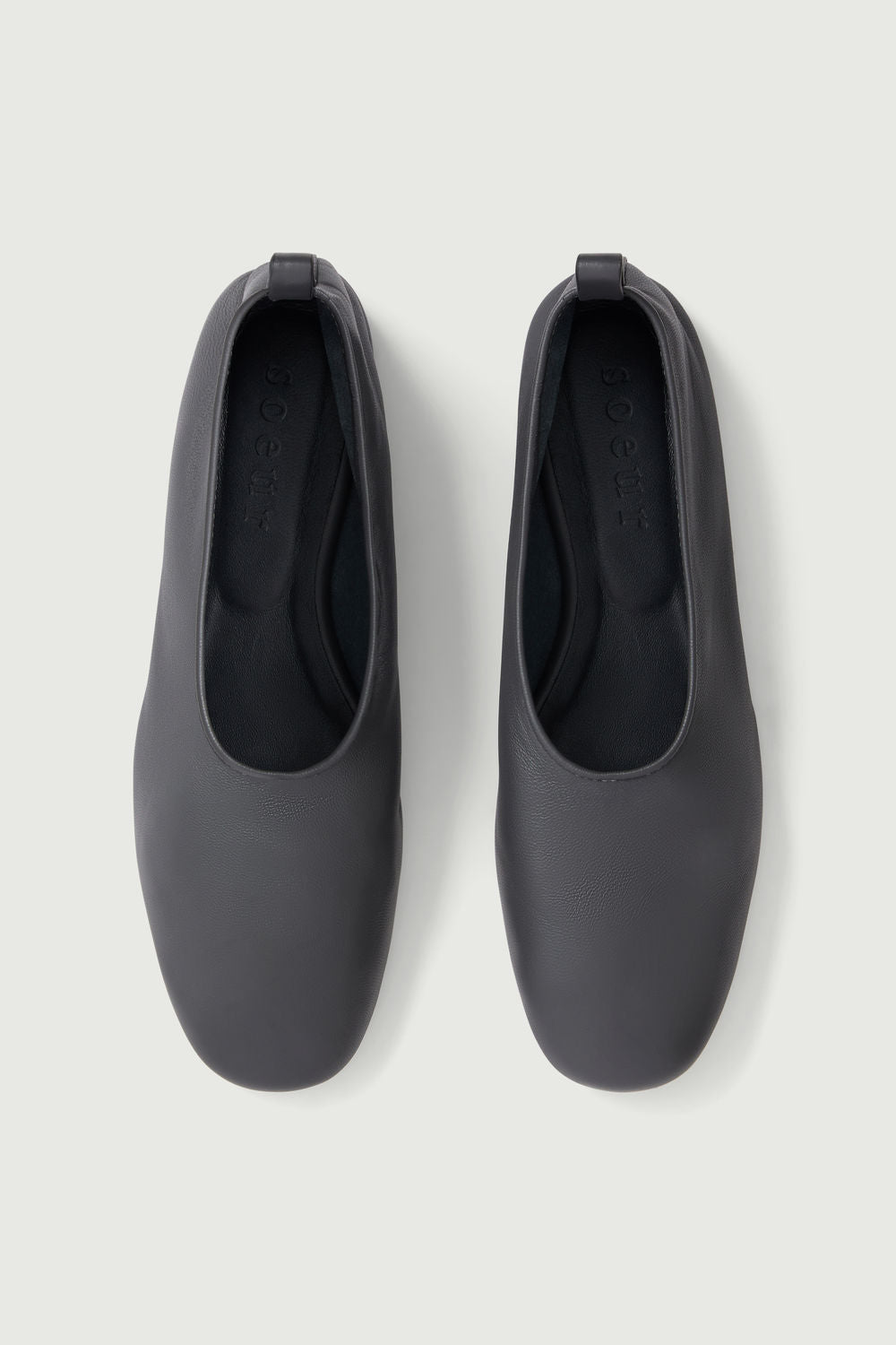 Ballerines Bala - Gris Anthracite - Cuir - Femme vue 4